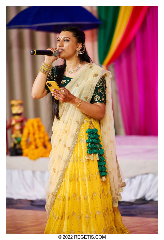 Singing performance at the Indian sangeet celebrations