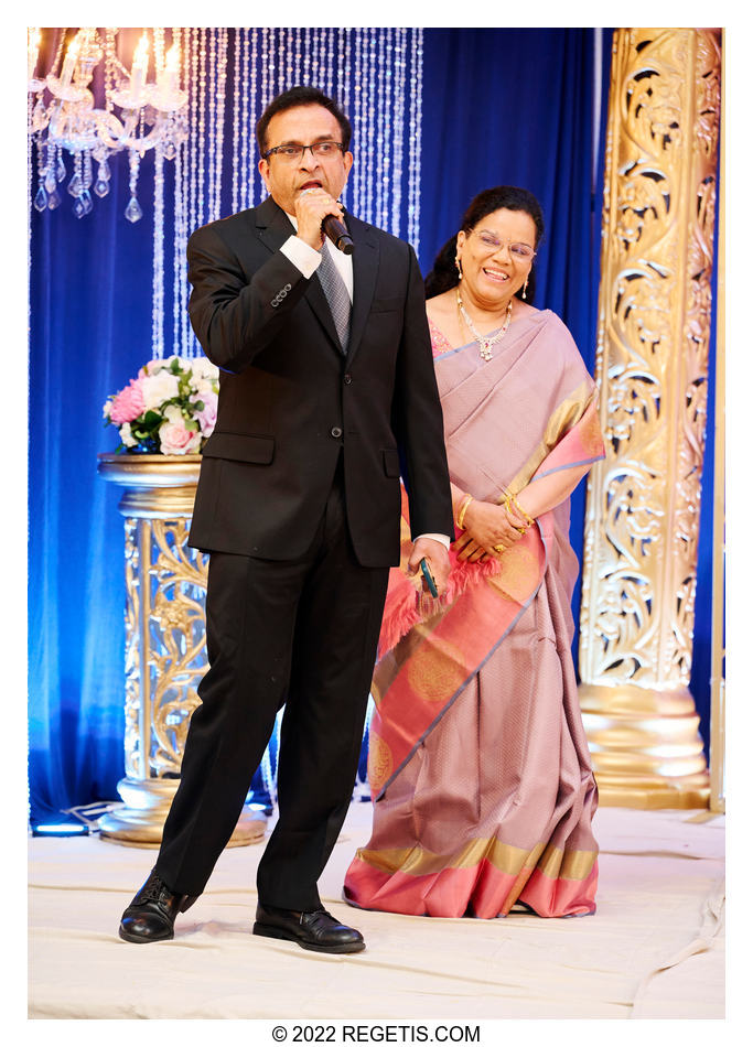 Parents of the groom Speech at  South Asian Wedding Reception Celebrations at the Westfields Marriott Washington Dulles.