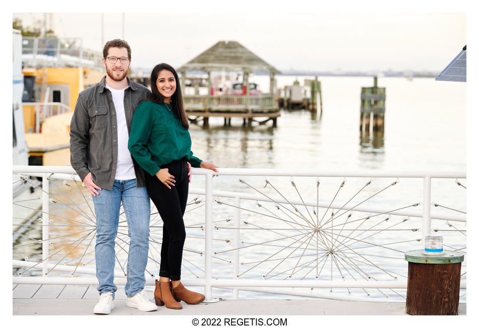 Saachi and Michael Engagement Portraits during their session at the City Hall in Alexandria, Virginia