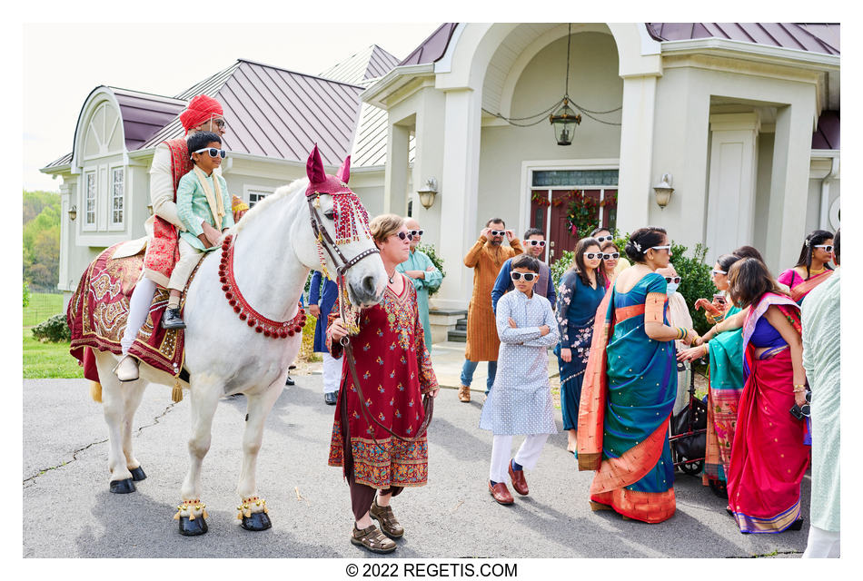 Groom on the horse for his baraat