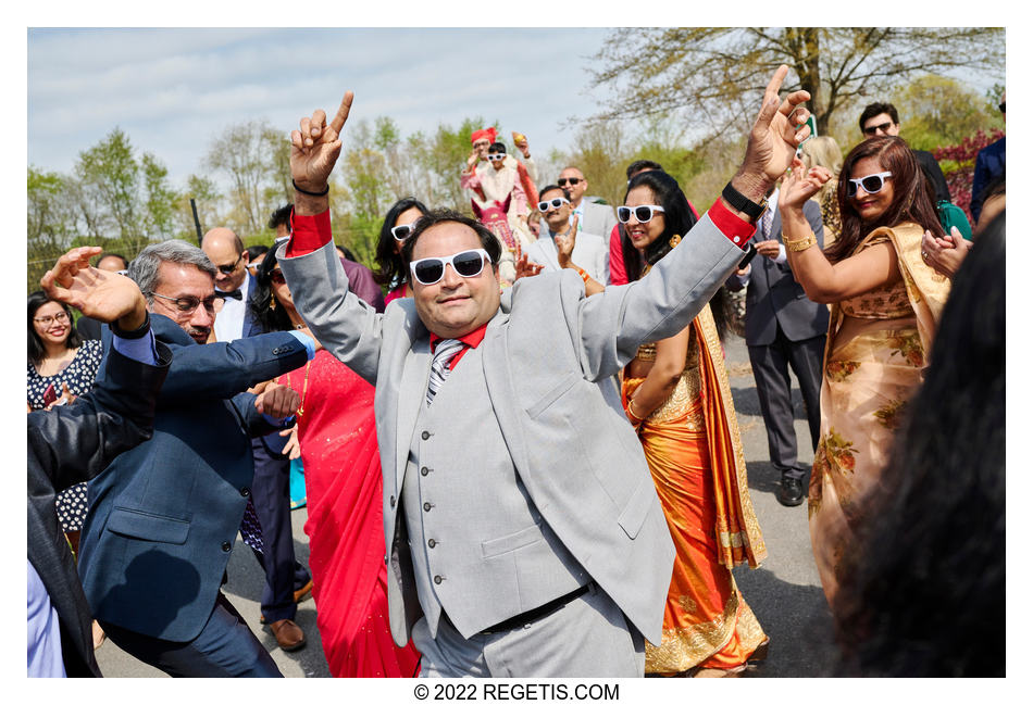 Guests having good time at an Indian Baraat