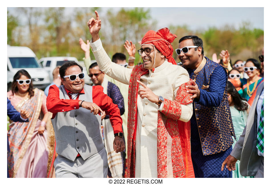 Groom dancing at his Indian Wedding Baraat