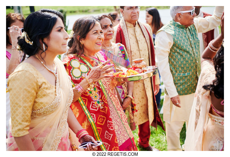 Mother of the bride welcomes the Indian Groom before the Hindu Wedding Ceremony
