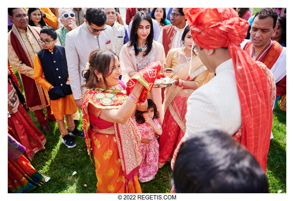 Hindu Wedding ritual of welcoming the groom