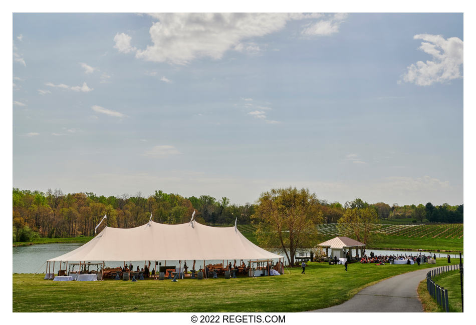 A white tent setup for the Indian Wedding Reception