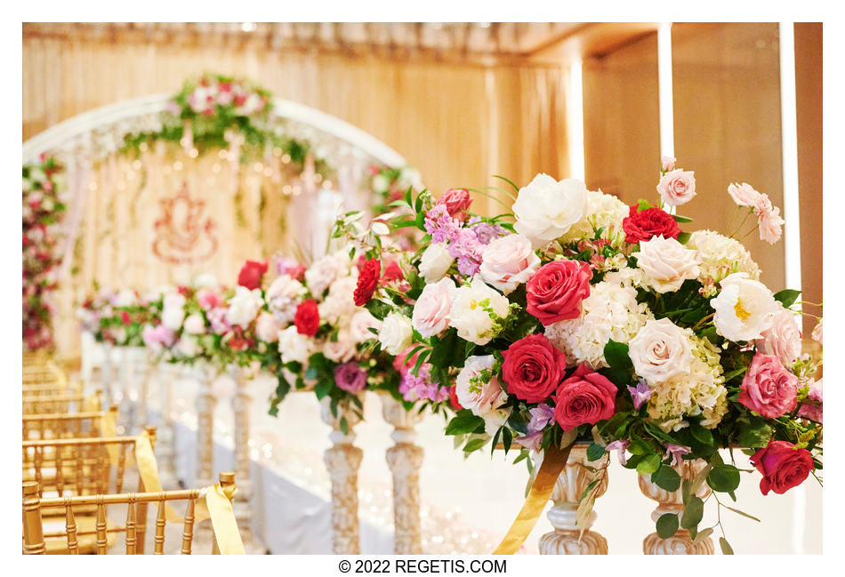 Floral decorations for a  South Asian Wedding at the Conrad Hotel Washington