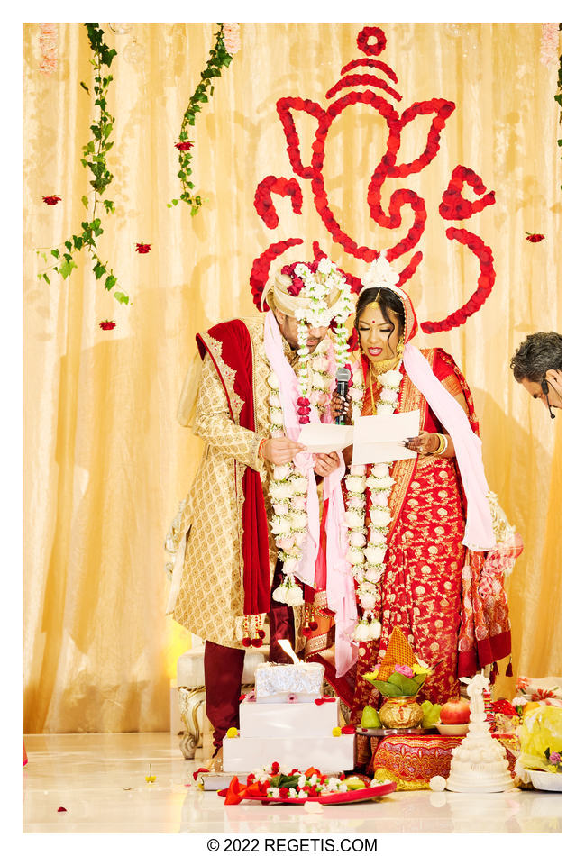 Tripali and Nitin exchange vows at their South Asian Wedding at the Conrad Hotel Washington
