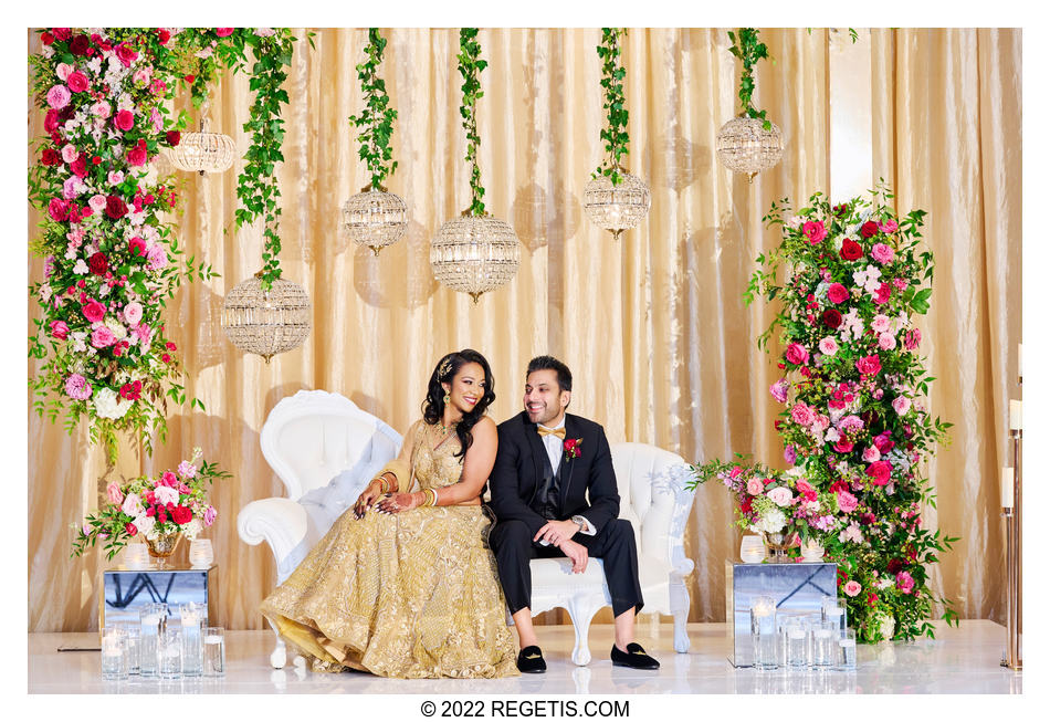 Tripali and Nitin’s portrait before  South Asian Wedding Reception at the Conrad Hotel Washington