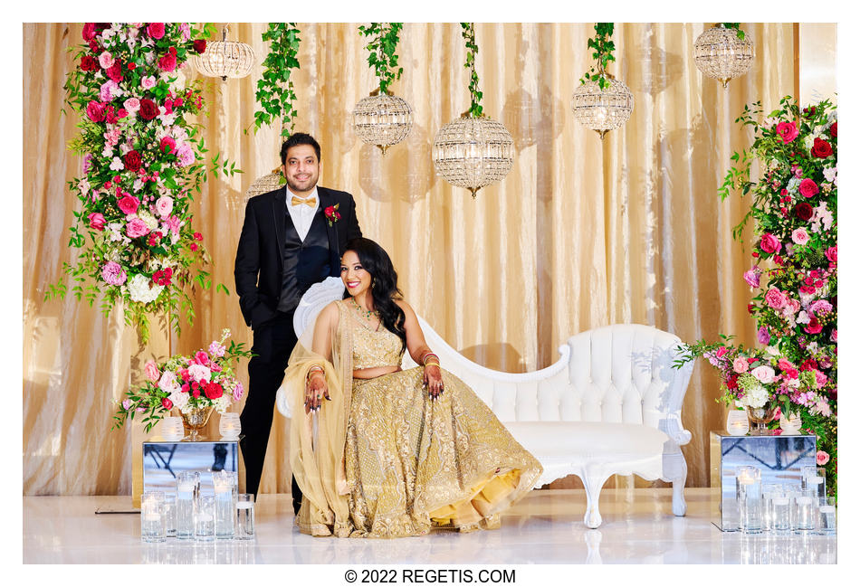 Tripali and Nitin’s portrait before  South Asian Wedding Reception at the Conrad Hotel Washington
