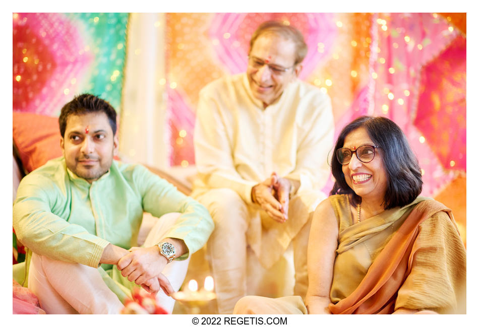 Nitin and his mom at  Haldi ceremony at their residence in McLean, Virginia