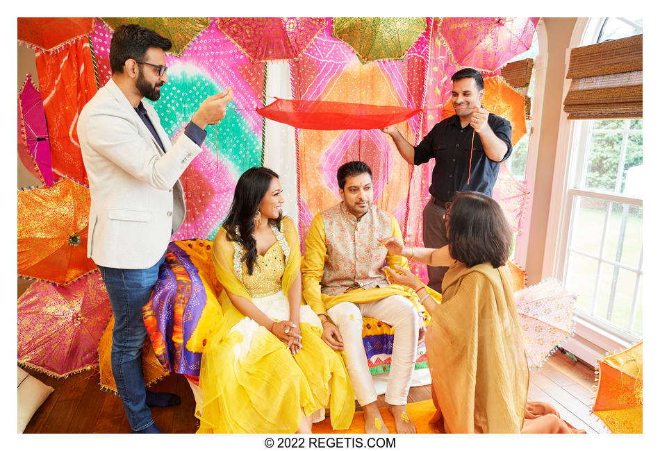 Tripali and Ntin’s Haldi ceremony at their residence in McLean, Virginia
