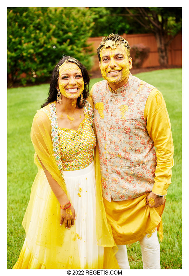 Tripali and Ntin’s Haldi ceremony at their residence in McLean, Virginia