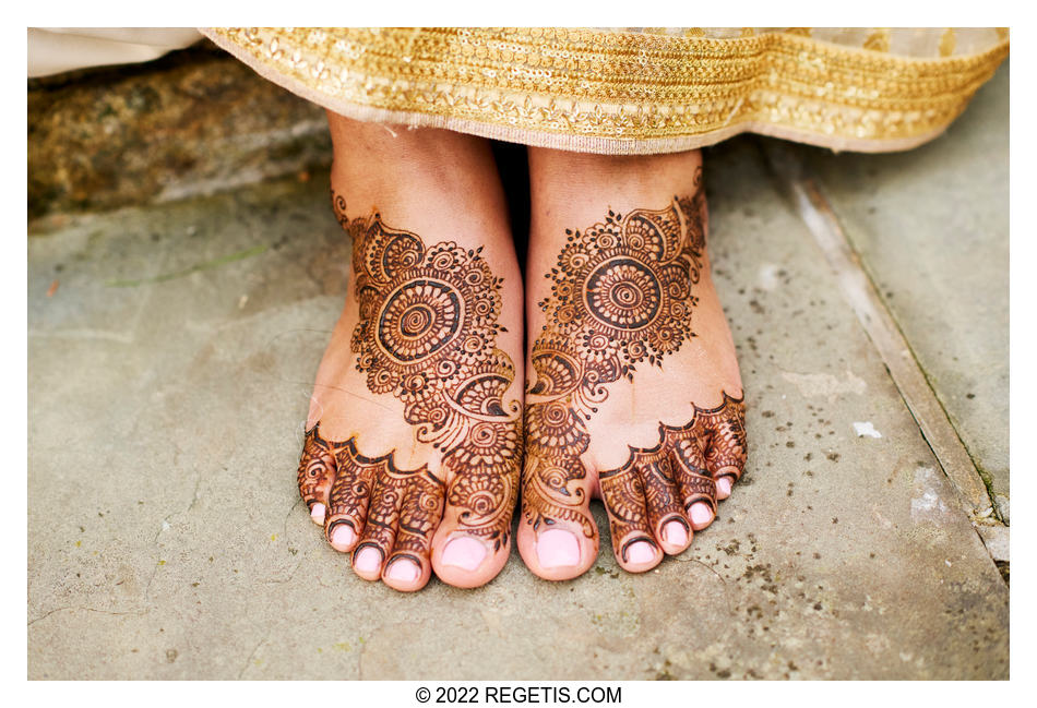 Tripali’s feet covered in Henna