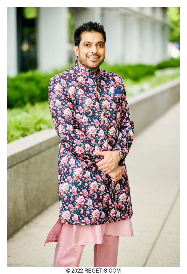 Nitin’s portrait before Sangeet ceremony at 101 Constitution AVE