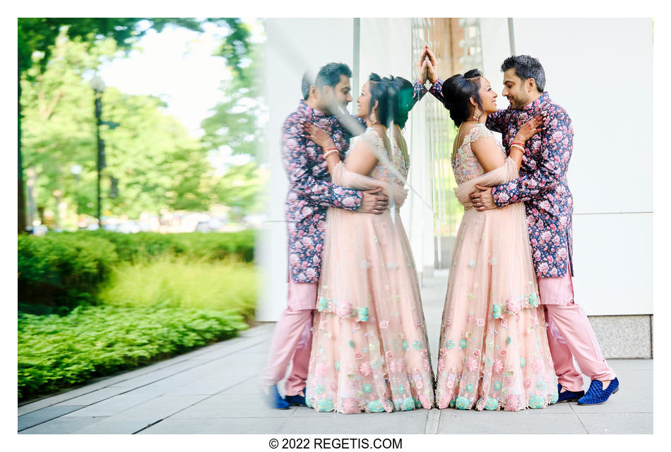 Tripali and Nitin’s photo reflection at their Sangeet ceremony at 101 Constitution AVE