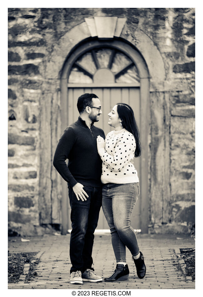 Palak and Sunny Engagement Session in Old Town Alexandria, Virginia