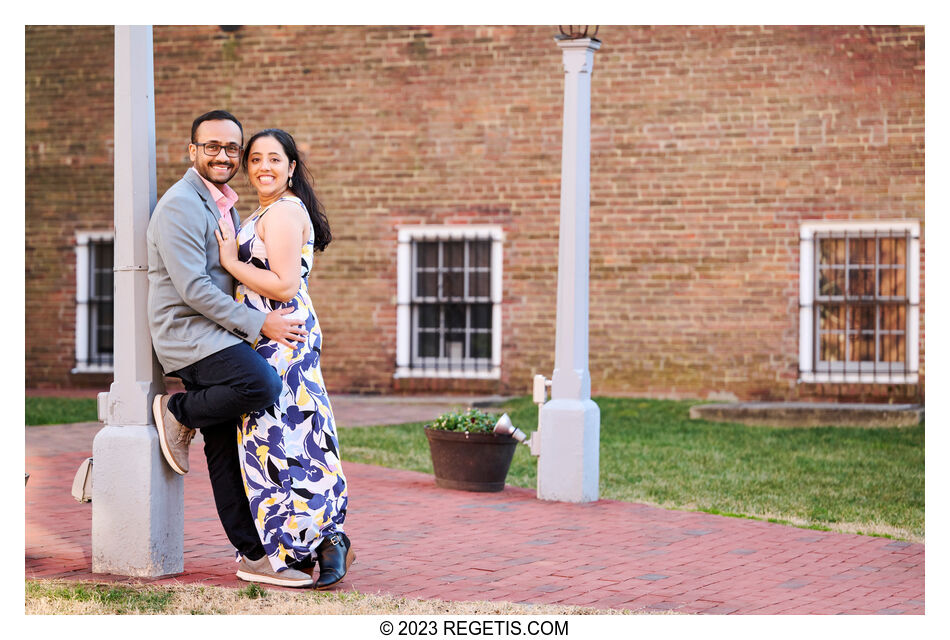 Palak and Sunny Engagement Session in Old Town Alexandria, Virginia