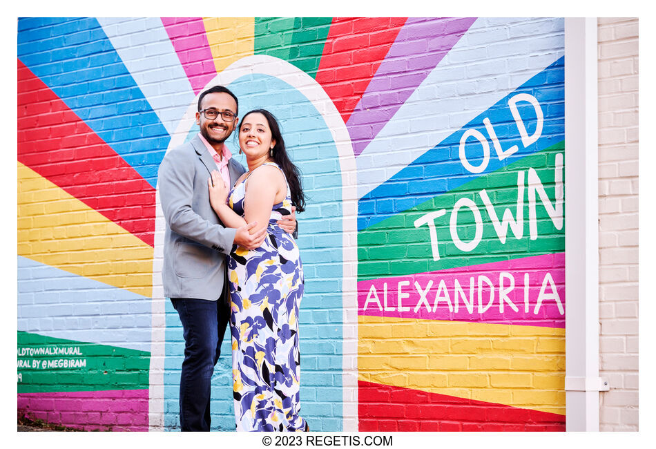 Palak and Sunny Engagement Session in Old Town Alexandria, Virginia