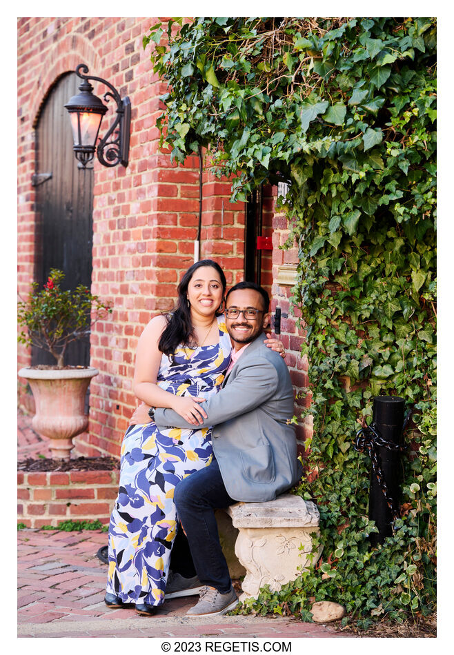 Palak and Sunny Engagement Session in Old Town Alexandria, Virginia