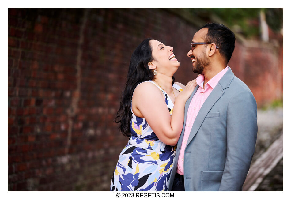 Palak and Sunny Engagement Session in Old Town Alexandria, Virginia