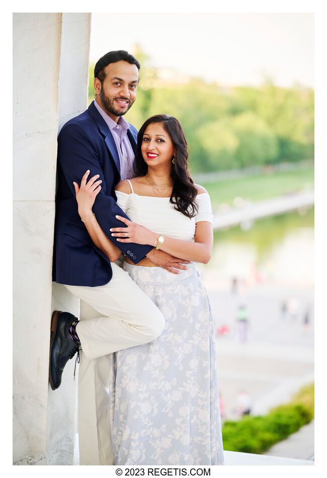 Payal and Sunny Engagement Session at the National Mall in Washington DC