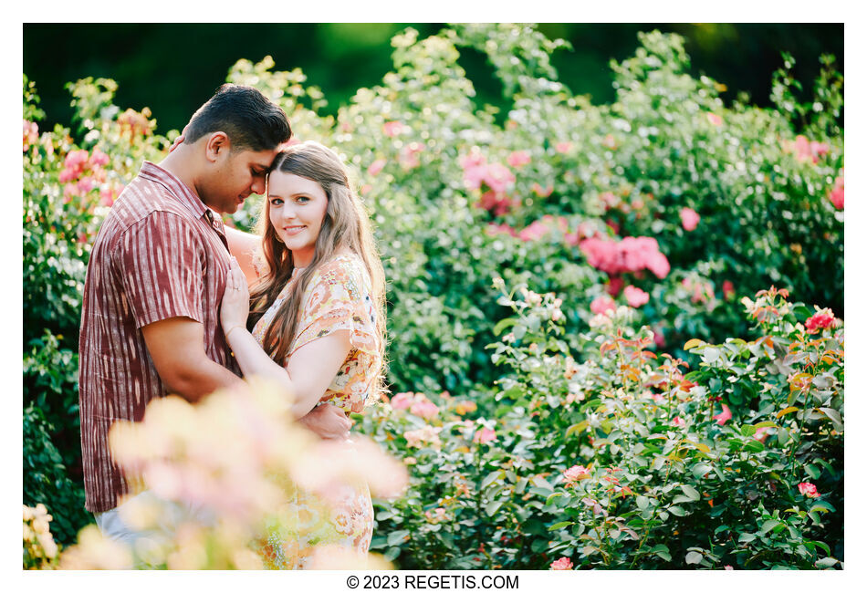 Payton and Sanket: A Blossoming Love at Bon Air Rose Garden, Arlington, VA