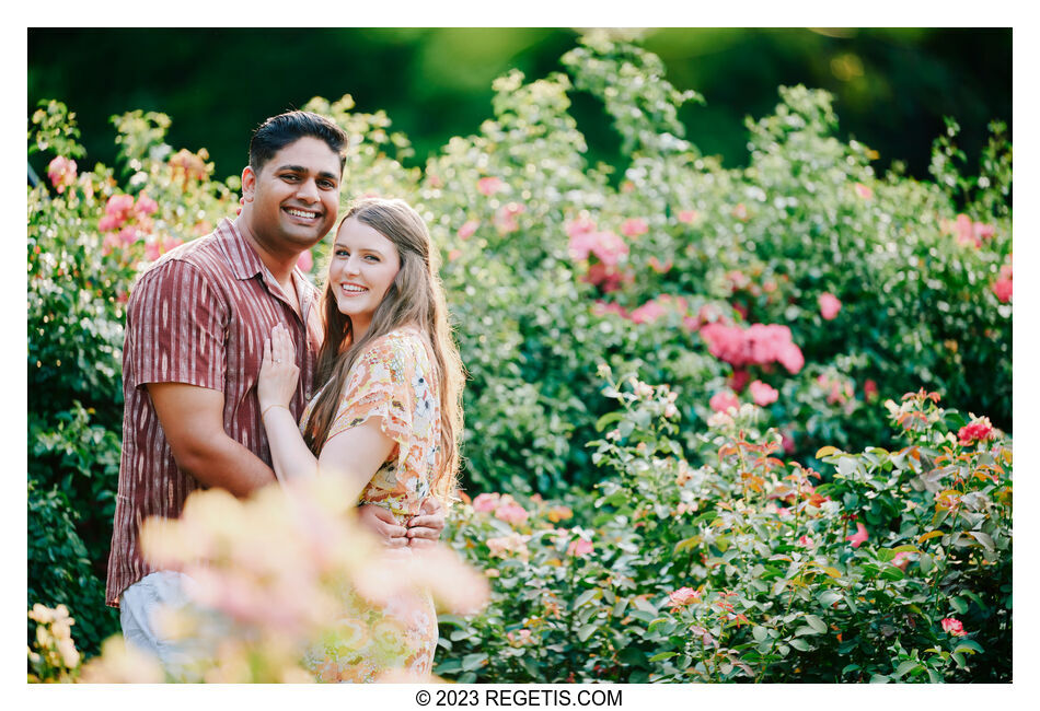 Payton and Sanket: A Blossoming Love at Bon Air Rose Garden, Arlington, VA