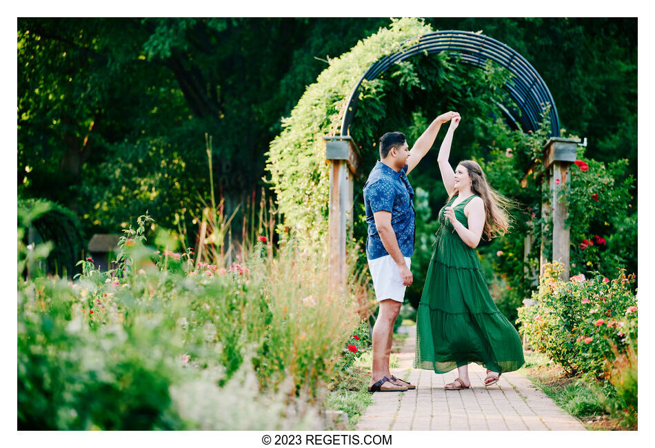 Payton and Sanket: A Blossoming Love at Bon Air Rose Garden, Arlington, VA