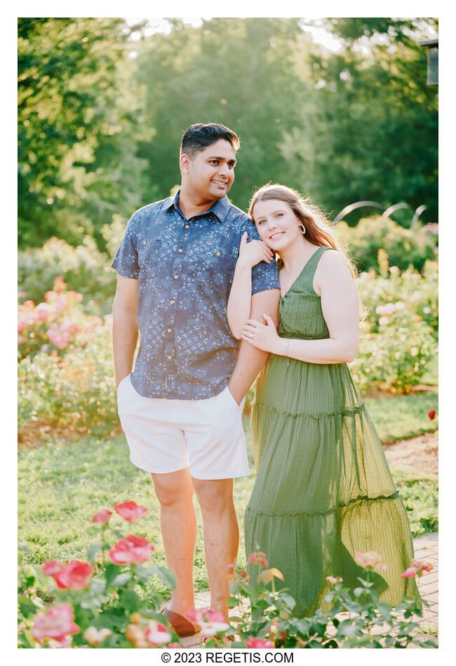 Payton and Sanket: A Blossoming Love at Bon Air Rose Garden, Arlington, VA