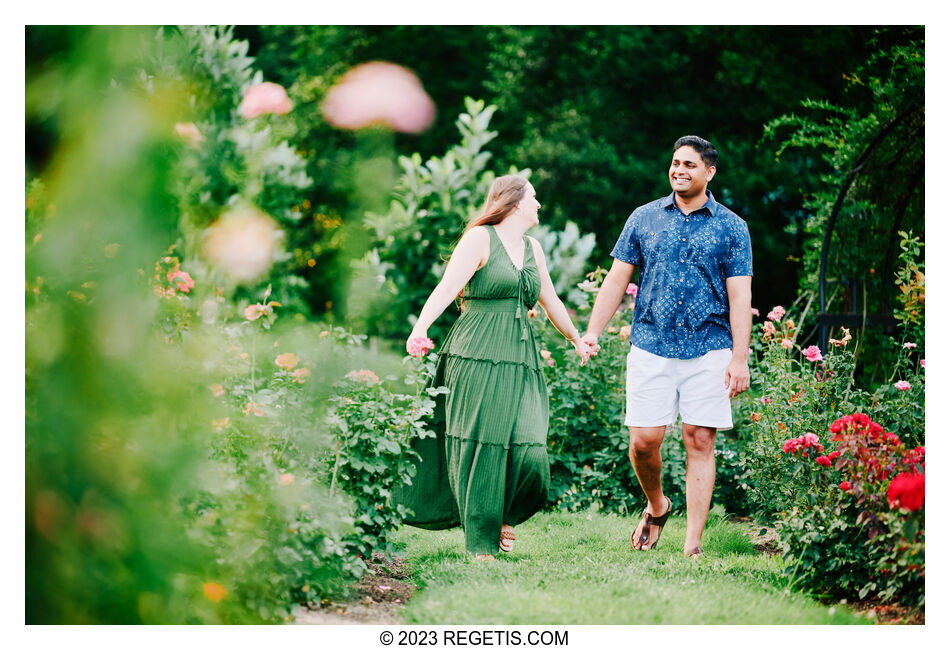 Payton and Sanket: A Blossoming Love at Bon Air Rose Garden, Arlington, VA