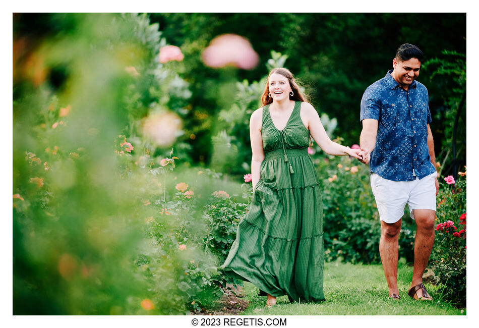 Payton and Sanket: A Blossoming Love at Bon Air Rose Garden, Arlington, VA