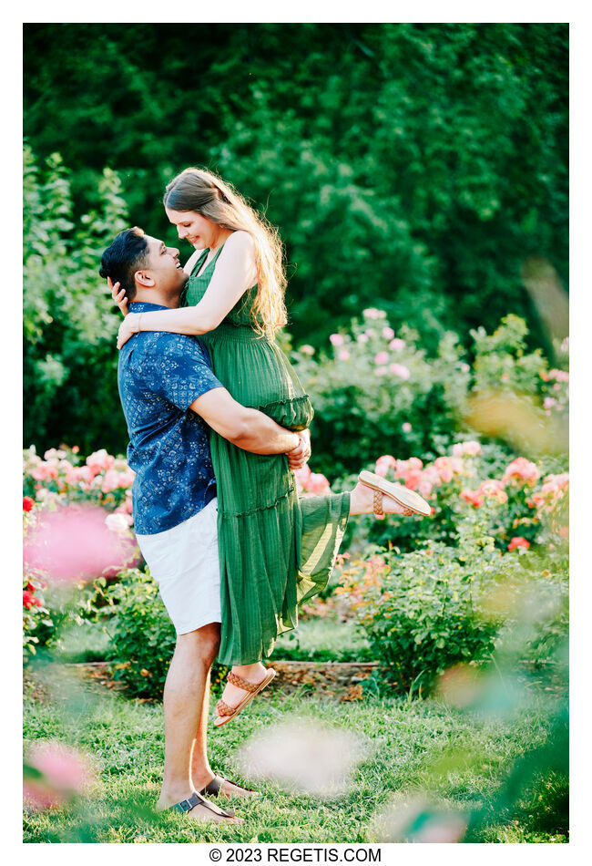Payton and Sanket: A Blossoming Love at Bon Air Rose Garden, Arlington, VA