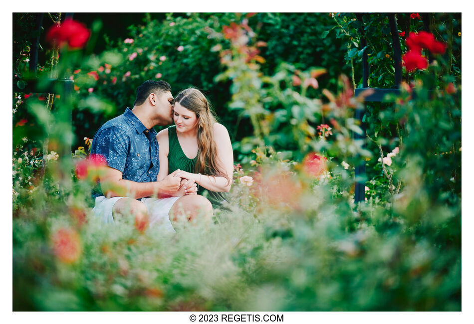 Payton and Sanket: A Blossoming Love at Bon Air Rose Garden, Arlington, VA