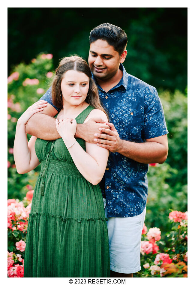 Payton and Sanket: A Blossoming Love at Bon Air Rose Garden, Arlington, VA