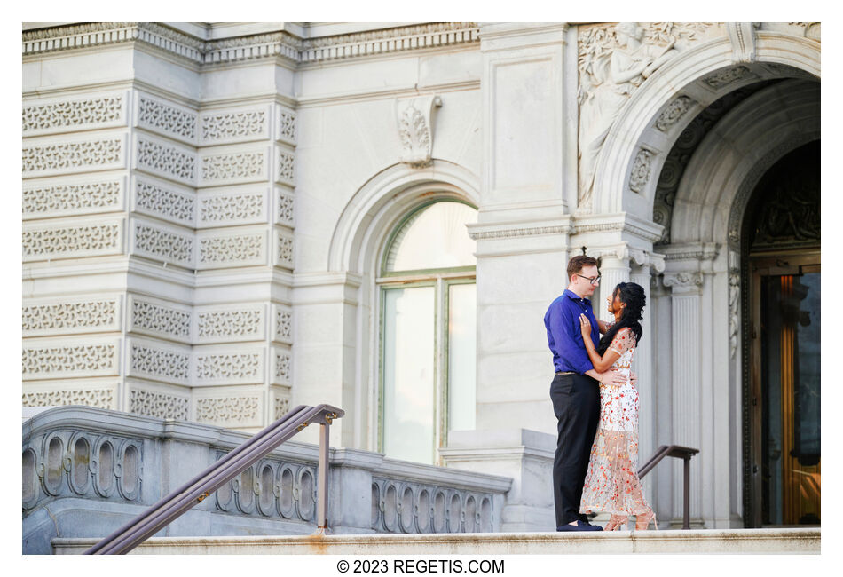 Plamen and Stephanie Engagement Session at the Library of Congress in Washington DC