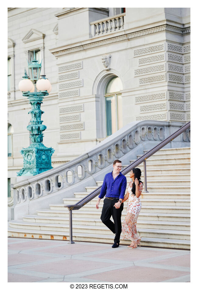 Plamen and Stephanie Engagement Session at the Library of Congress in Washington DC