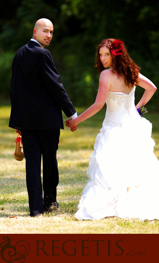 Wedding at Old Hickory Golf Club and Trash the Dress in the Water and our Golden Retriever