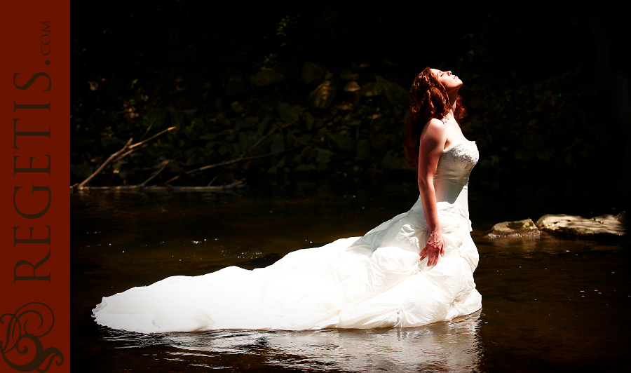 Wedding at Old Hickory Golf Club and Trash the Dress in the Water and our Golden Retriever