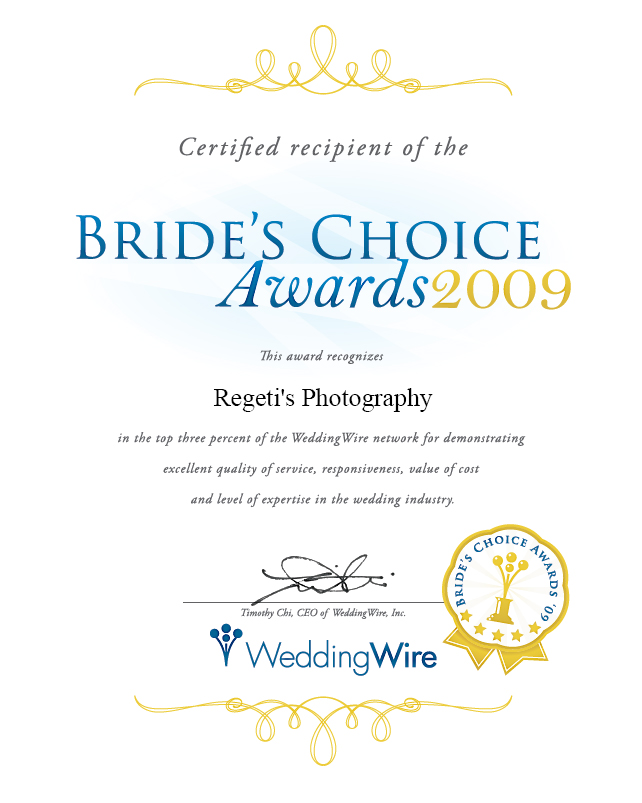 2009 Bride's Choice Award by Wedding Wire