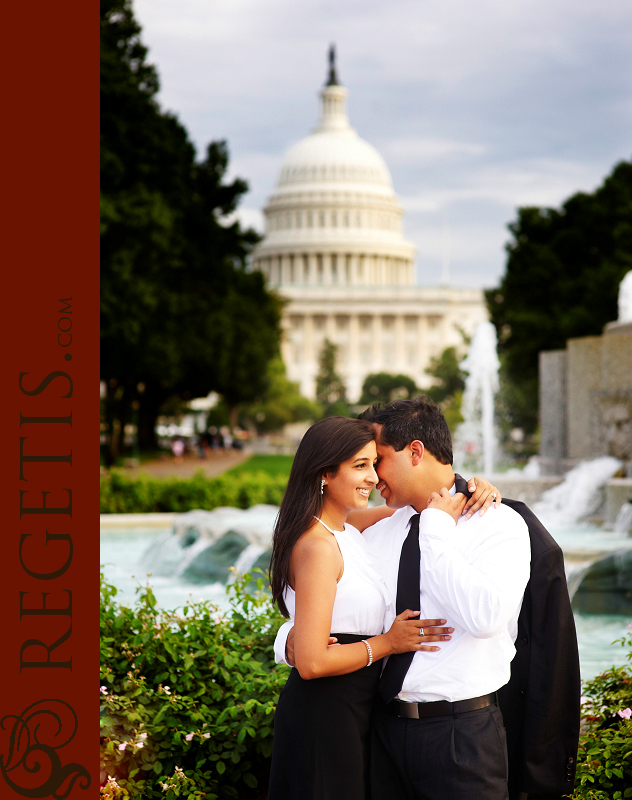 Rachna and Nitin's Engagement Pictures in Washington DC, Capital Building and Monuments