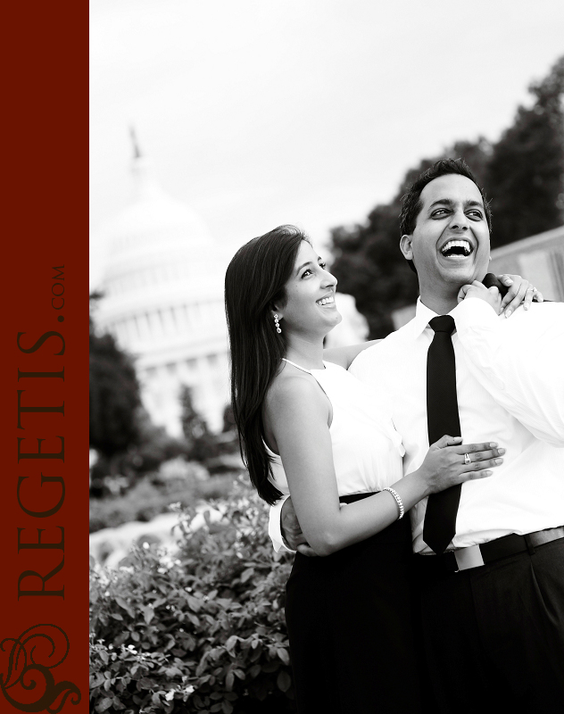 Rachna and Nitin's Engagement Pictures in Washington DC, Capital Building and Monuments