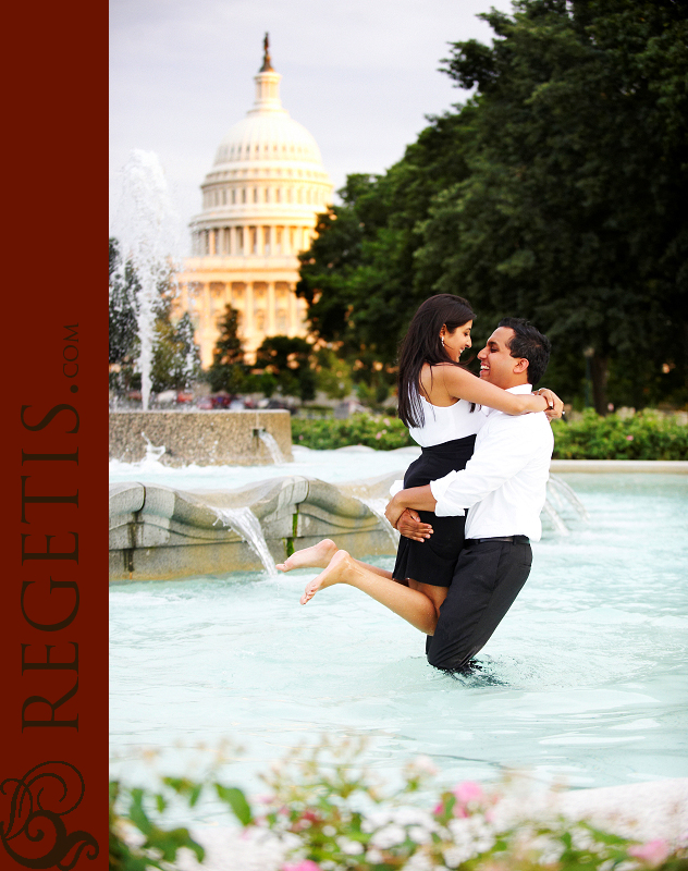 Rachna and Nitin's Engagement Pictures in Washington DC, Capital Building and Monuments