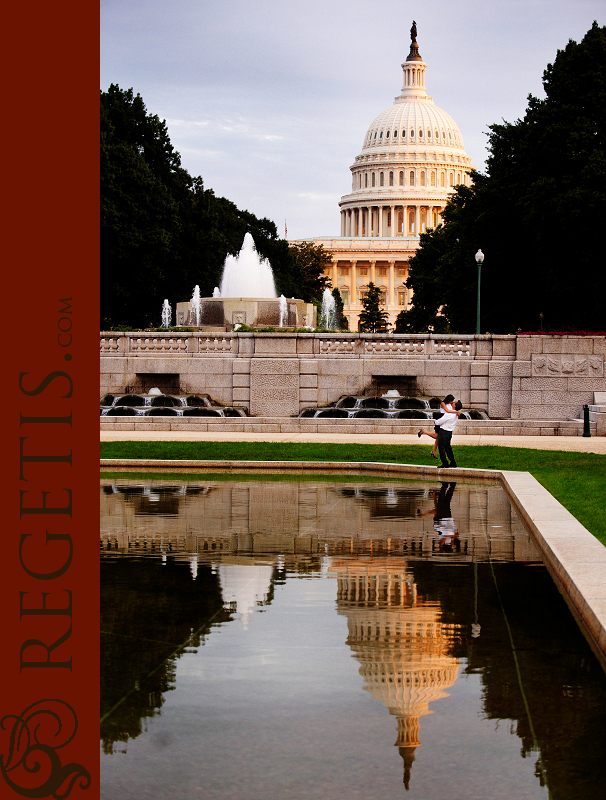 Rachna and Nitin's Engagement Pictures in Washington DC, Capital Building and Monuments