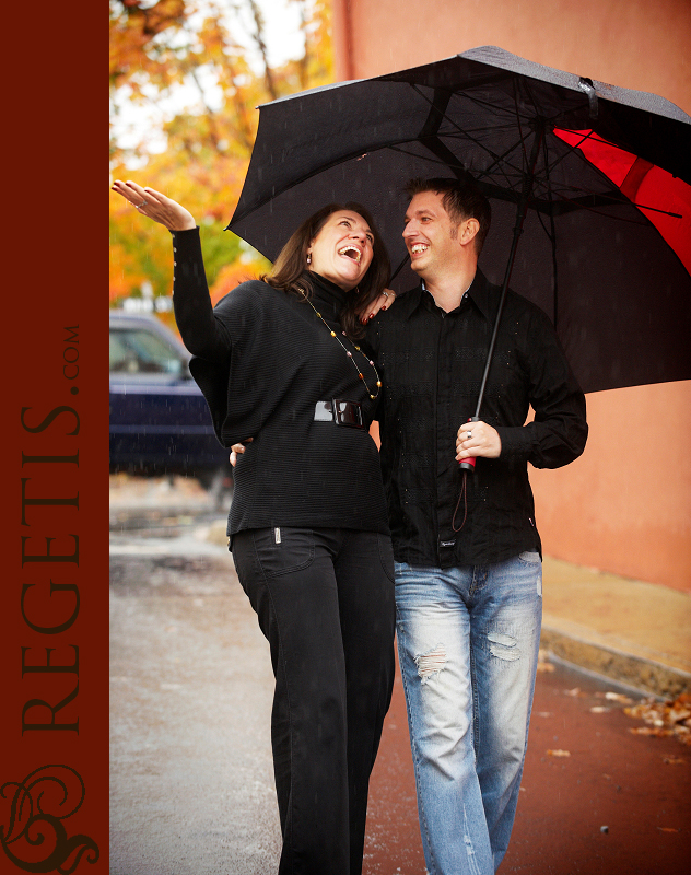 Debby and Phil's Engagement Session in Rain