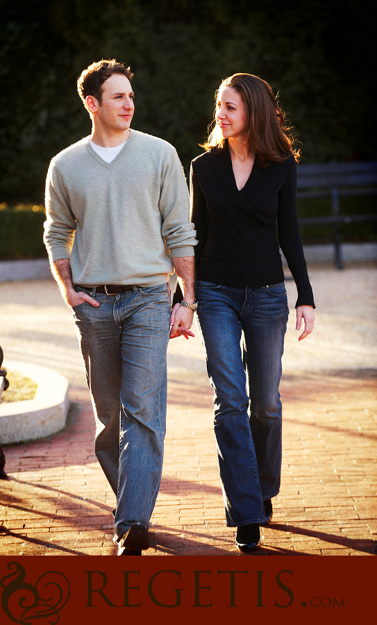Engagement Pictures of Mariska and Brian at Smithsonian Castle in Washington DC