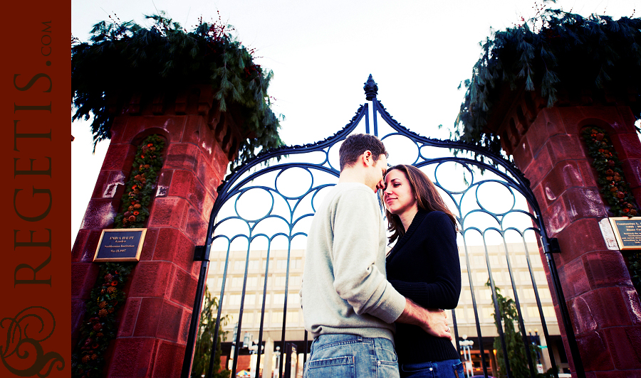 Engagement Pictures of Mariska and Brian at Smithsonian Castle in Washington DC