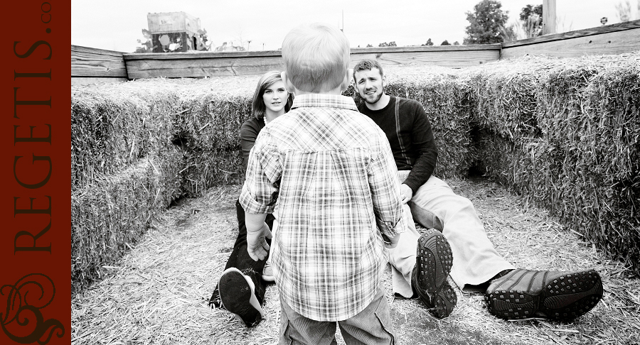 Jill, Scott and Kendal at the Pumpkin Patch in Centreville, Northern Virginia