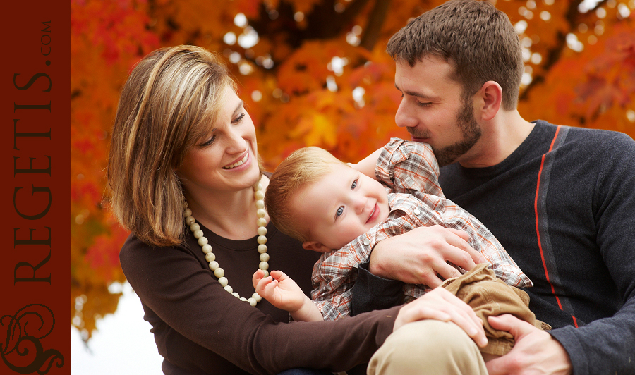 Jill, Scott and Kendal at the Pumpkin Patch in Centreville, Northern Virginia