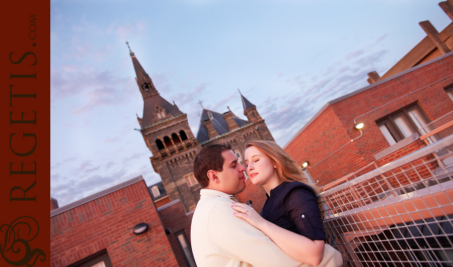 Melanie and Adam's Engagement Photographs in Georgetown Campus, Washington DC