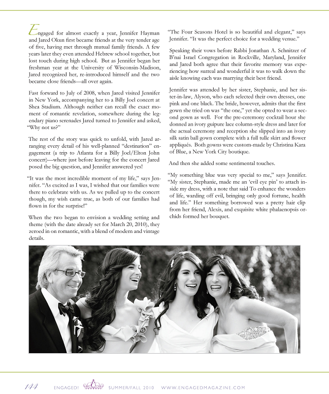 Regeti's Wedding Published in the Engaged Magazine